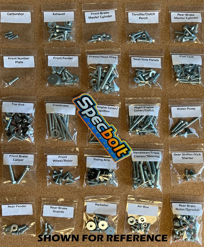 KIT DE PERNOS DE RESTAURACIÓN YAMAHA YFZ450 ATV OEM ACABADO DE ZINC PLÁSTICO MARCO DE MOTOR 04+ Foto 4 de 4