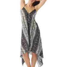 Vince Camuto Black Printed Convertible Swim Cover-up Dress, US Medium New