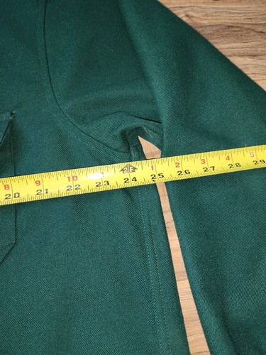 Vintage Cabelas Shirt Mens XL Green Heavy Polyester Button Up Made in USA Warm - Picture 12 of 17