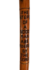 Walking Stick, Bible Verse - Carving - "The Steps of a Good Man are Ordered....