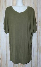 Womens Green Lock & Love Short Sleeve Shirt Size Large excellent
