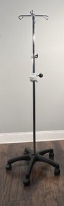 IV Pole DRIVE,  Portable, 5 Leg Plastic Base, 4 hooks Adjusts 3.5 Feet To 7 Feet