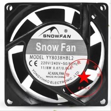 SNOWFAN YY8038HBL2 8038 AC220V/240V 11/8W 0.07/0.06A Dual Ball Cooling Fan