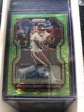 2020 Prizm Antonio Gandy-Golden Neon Green Pulsar Rookie Auto RC #385 Washington