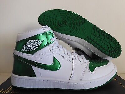 Nike Air Jordan 1 High G Golf Cleats White-Pink Green Sz 9.5 Nike Air Jordan 1 High G Golf Cleats White-Pink Green Sz 9.5