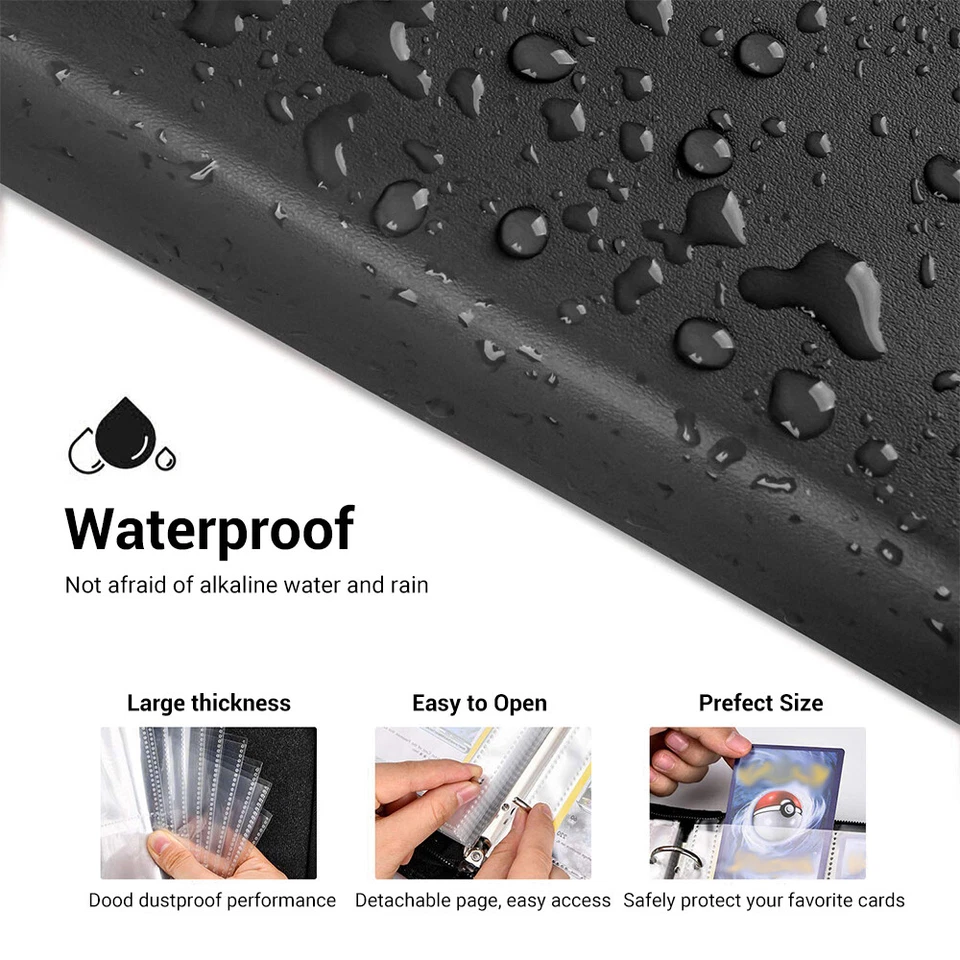 900 Cards Pocket Trading Card Binder 9 Pocket Trading Card Album Folder Case - image 3 of 4