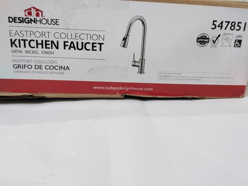 Design House Eastport Single-Handle Pull-Down Sprayer Kitchen Faucet in S Nickel
