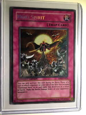 Yugioh Hero Spirit Trap Card LIMITED EDITION DPK-ENSE3 - MINT 10 NEVER  PLAYED | eBay