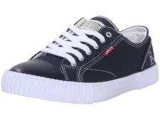 Levis Women's Anika-C-Logo Sneakers Canvas Low-Top Shoes Navy/White
