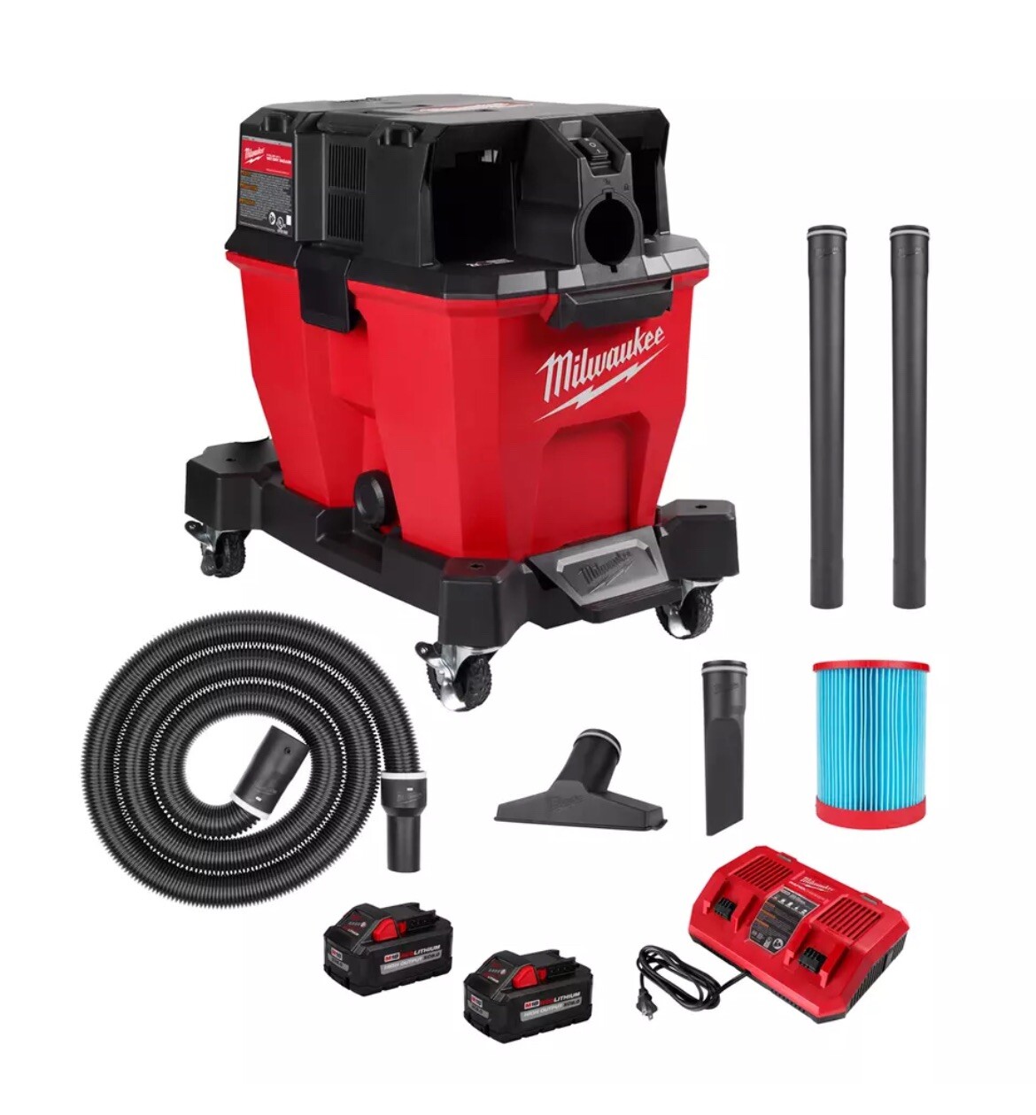 Milwaukee 0920-22Hd M18 Fuel 9 Gal. Cordless Dual-Battery Wet/Dry Vacuum Kit