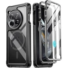 For OnePlus 12 5G Case Poetic Built-in Screen With Magsafe Clear Cover Black