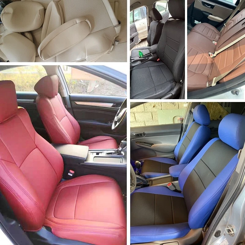 COJINES DE CUERO PARA COCHE HONDA CIVIC MOTOPTES 2015-2024 FUNDAS DE ASIENTO PERSONALIZADAS Foto 3 de 4