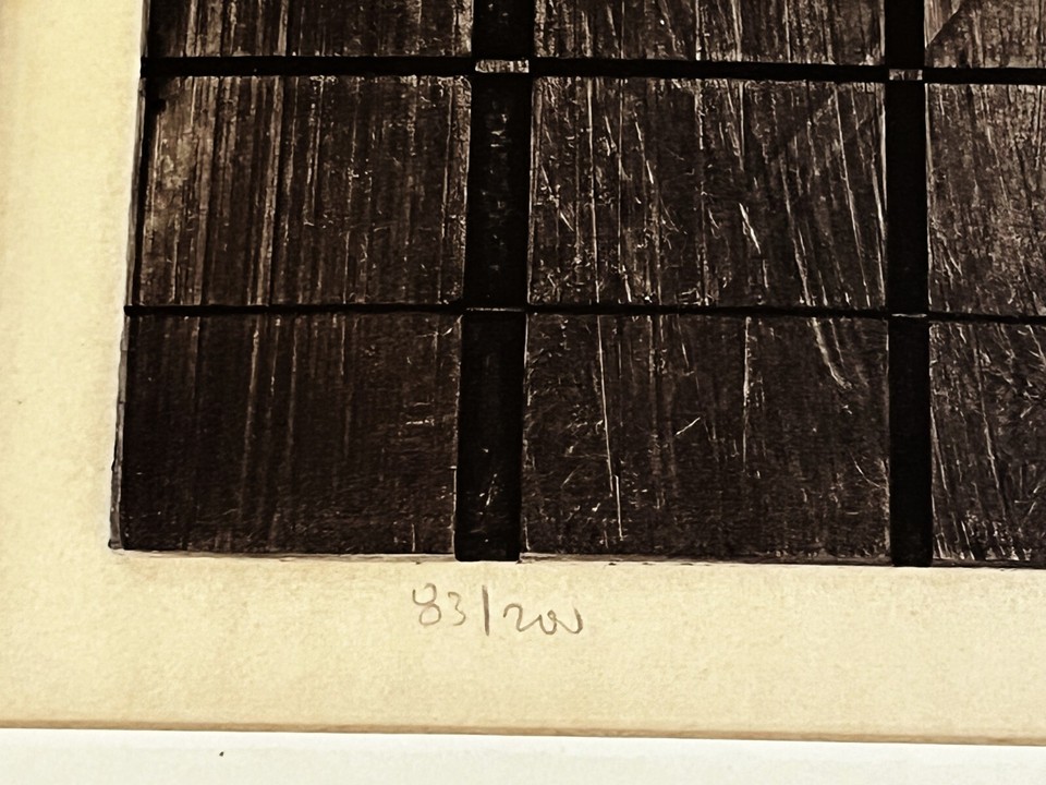 MANUEL MANNY BOY RODRIGUEZ JR 1970s ABSTRACT ETCHING PRINT FILIPINO