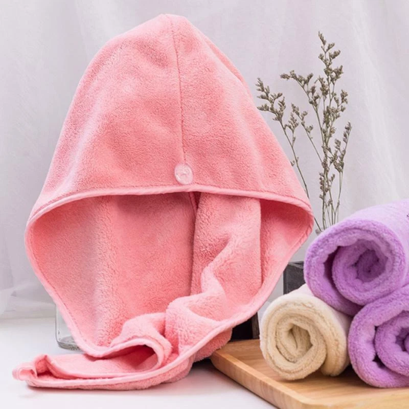 Women Rapid Fast Drying Towel 2pcs Dry Hair Cap Soft Thick Absorbent Shower Hat - Image 2 of 4