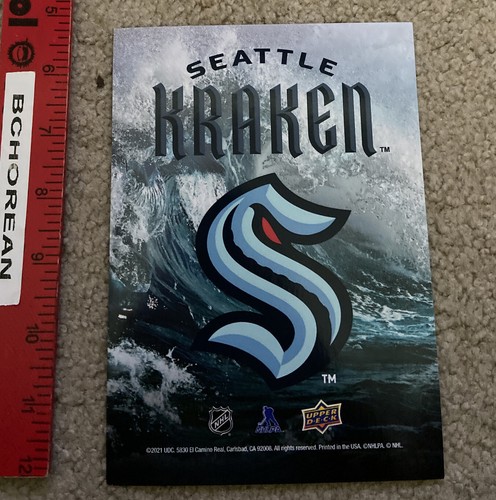 Seattle Kraken Expansion Draft Upper Deck Event Exclusive Promo Hockey Card 7x5” - Picture 1 of 2