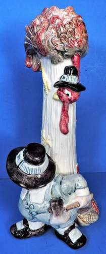 FITZ & FLOYD 1990 THANKSGIVING PILGRIM'S PROGRESS Candle Holders Candlesticks + - Picture 3 of 6