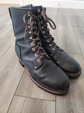 Georgia Boots G8120 Oil Black Plain Toe Leather Lace-Up Logger Boots Mens US 12W