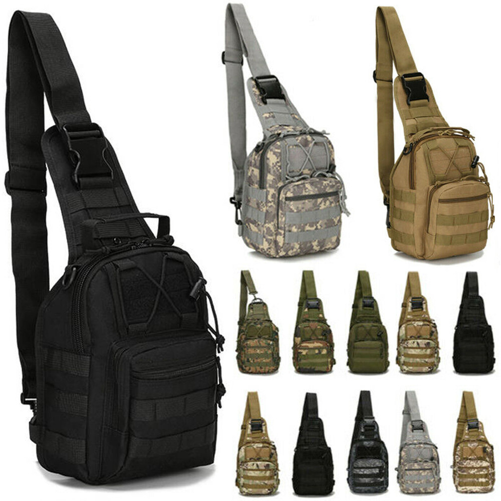 Tactical Military Crossbody Mens Shoulder Bag Chest Pack Camping