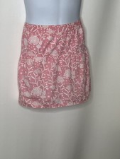 Vineyard Vines Girl Pink White Mosaic Fish Skort Sz Lg