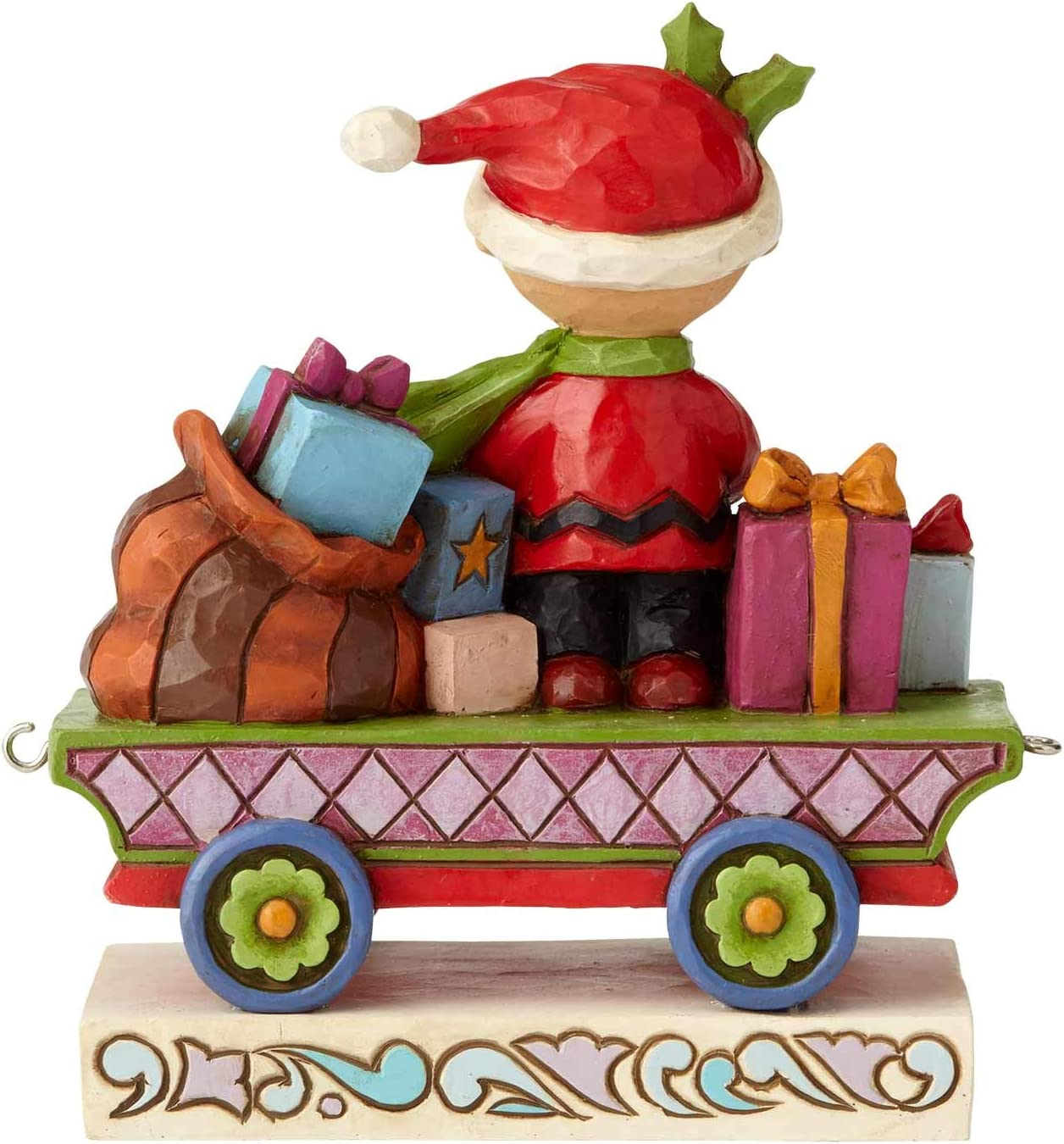 Peanuts by Jim Shore Charlie Brown Christmas Train Figurine, 4.72