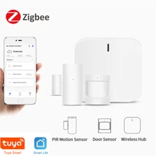 Zigbee Smart Home Alarm Kit Home Automation Hub Door Sensor PIR Motion w/ Alexa