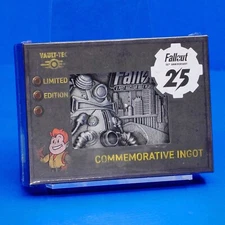 Fallout T-51 Helmet Ingot Plate Limited Edition 25th Anniversary Figure + Stand