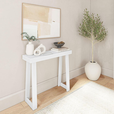 Solid Wood Console Table, 36 Inch, Sofa Table, Narrow Entryway Table for Hallway