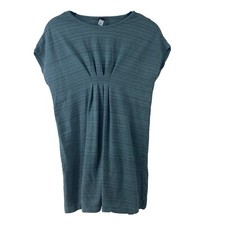 Tea Brand Girls 8 Blue Dress Short Sleeve Casual Pleated Cotton Stretch Fit