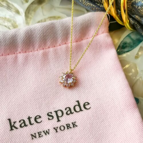 Kate Spade Sunny Halo Gold Light Rose Pink Pendant Necklace NEW AUTHENTIC |  eBay