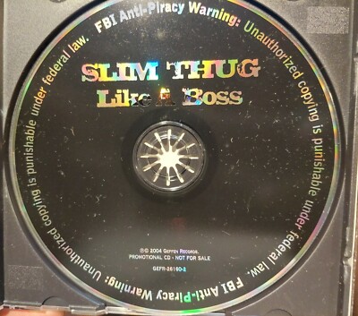 Slim Thug  : Like A Boss - Audio CD Single (No Front Artwork)