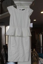 Alice + Olivia White Employed Flared Waist Dress Ladies 8 NEW NWT (bin99)