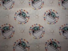 Star Wars Mandalorian Grogu/Baby Y/The Child Fabric by the Quarter Yard 9" x 44"