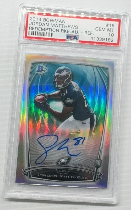 Jordan Matthews Bowman Redemption Rookie Autographs #15 Refractor