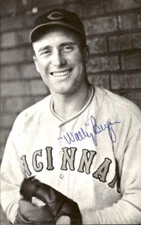 Wally Berger Reds d. 1988 Signed 3x5 Repo Postcard 177956