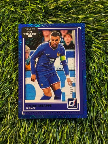 2025-26 Donruss Road to FIFA World Cup #145 Kylian Mbappe Blue Swirl /399 France