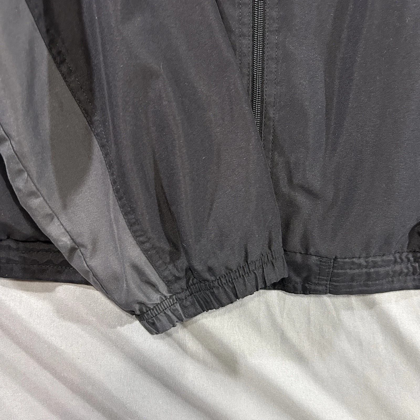 Simply For Sports Men's Windbreaker XL Black/Gray Colorblock Full Zip Mesh Line - product detail image 2