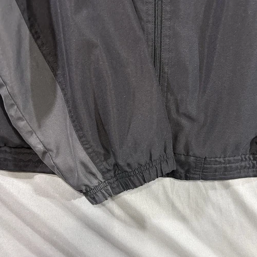 Simply For Sports Men's Windbreaker XL Black/Gray Colorblock Full Zip Mesh Line image 2