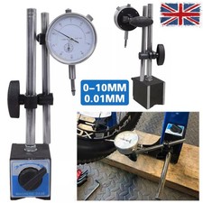 Dial Test Indicator DTI Gauge + Magnetic Base Stand Metric Precision Clock Gauge