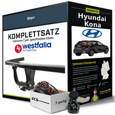 Für HYUNDAI Kona Typ OS Anhängerkupplung starr +eSatz 7pol 06.2017-04.2023