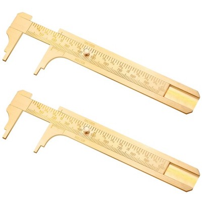 Konohan 2 Pcs Brass Vernier Caliper Pocket Handy 4 to 4.9 Inches 