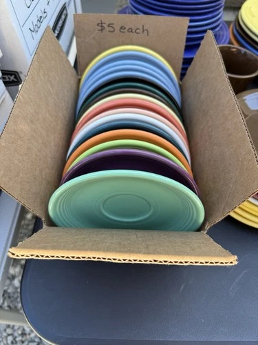 Assorted Fiestaware Plates 17 Total 6’ Plates. Bread And Butter Played