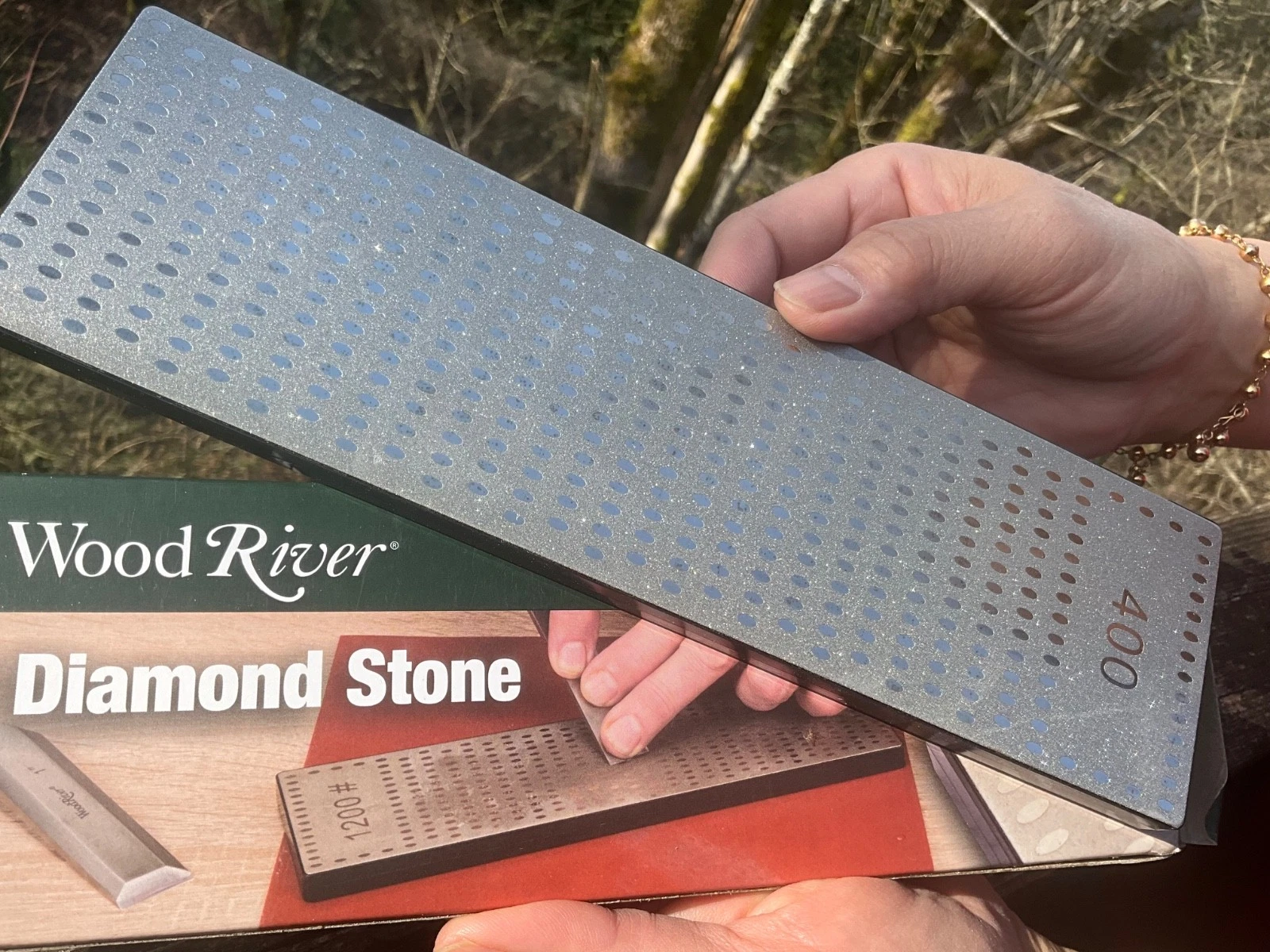 NEW 10" Diamond Stone Sharpener 400 & 1200 Grit By WOODRIVER 163082 Tool Knife