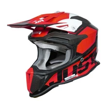JUST1 J18F HEXA Motocross Helmet White/Neon Red/Black