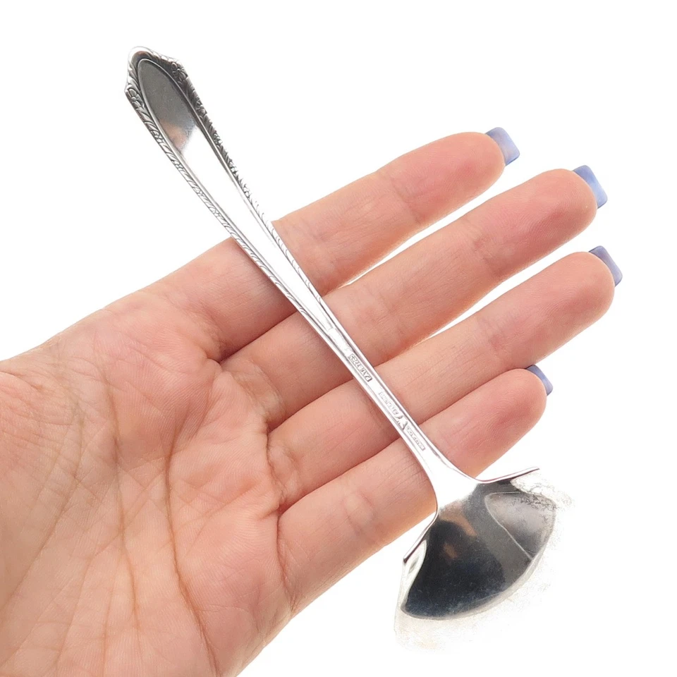 Wallace 925 Sterling Silver Antique Art Deco 1933 Normandie Cream Ladle - Image 2 of 4