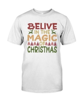 Belive In The Magic Of Christmas Classic T-Shirt T-Shirt L XL Gift