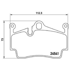 Satz Bremsbeläge Bremsklötze hinten für Porsche 718 982 Boxster 981 987 | 245