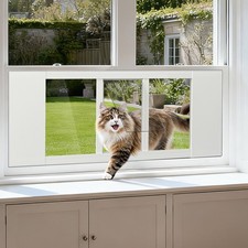 Universal Window Pet Door - Adjusts 22.83"-46.46" for Cats  Small Dogs