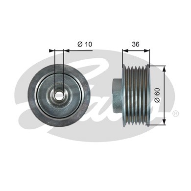 Gates Umlenk-/FüHrungsrolle, Keilrippenriemen Drivealign® T36753-image