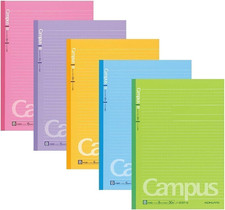 Campus Composition Notebooks, 5 Pack Semi-B5 Comp Book with B 6mm Ruled, 30 Shee