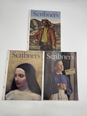 1938 Scribner s Magazine Lot March April August Vintage Ads Art Covers